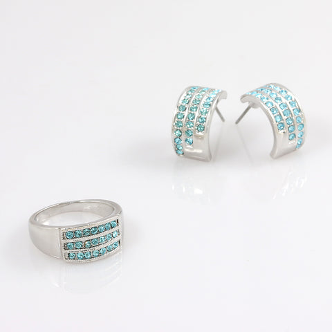 Prsten barevný s krystaly Swarovski elements PR0022-035101