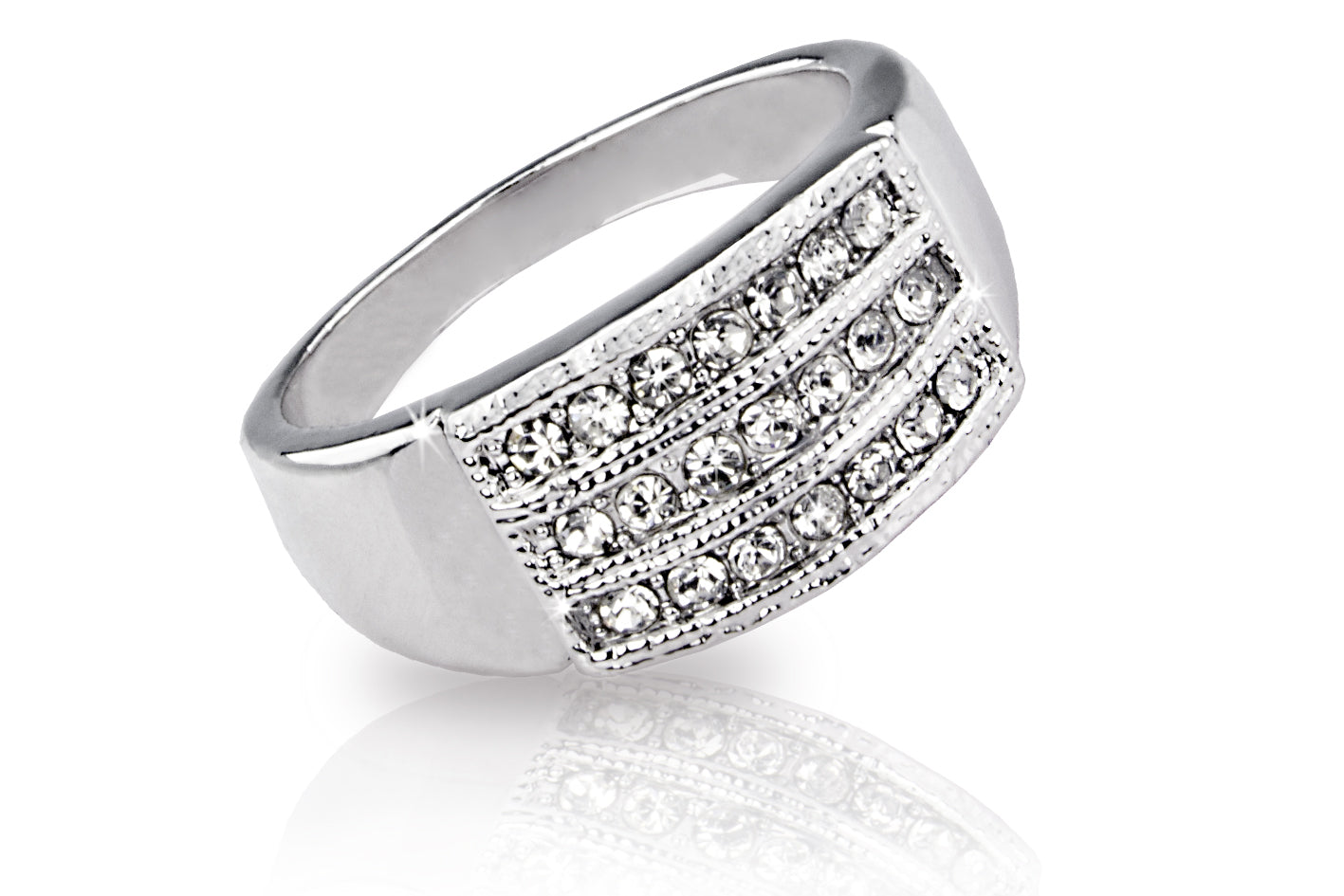 Prsten barevný s krystaly Swarovski elements PR0022-035101