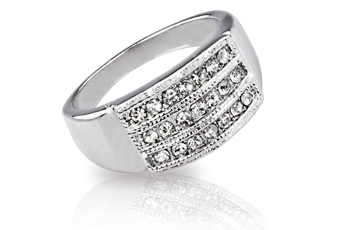 Prsten barevný s krystaly Swarovski elements PR0022-035101
