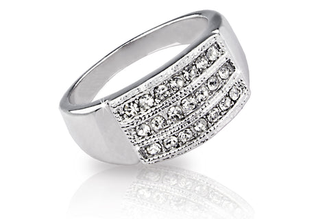 Prsten barevný s krystaly Swarovski elements PR0022-035101