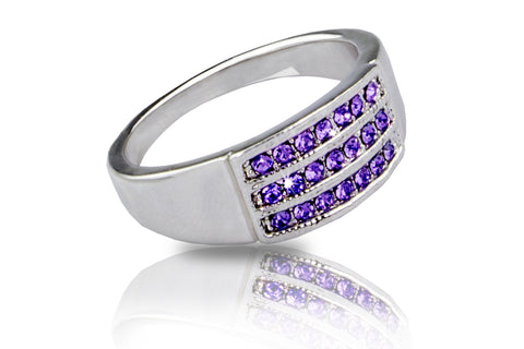 Prsten barevný s krystaly Swarovski elements PR0022-035522