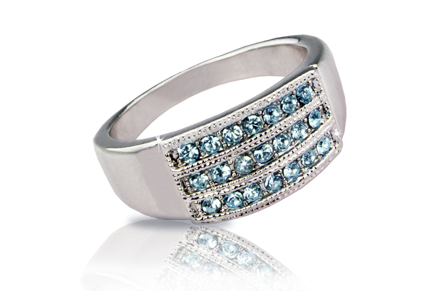 Prsten barevný s krystaly Swarovski elements PR0022-035105