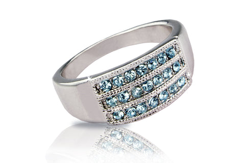 Prsten barevný s krystaly Swarovski elements PR0022-035105