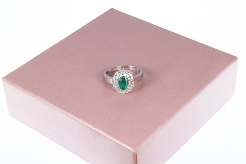 Prsten zelené krystalky PR0045-015716