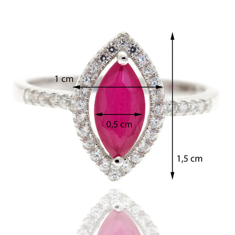 Prsten s růžovými krystalky PR0049-065106