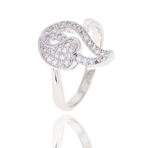 Prsten FLAME rhodiovaný se zirkony PR0127-055112