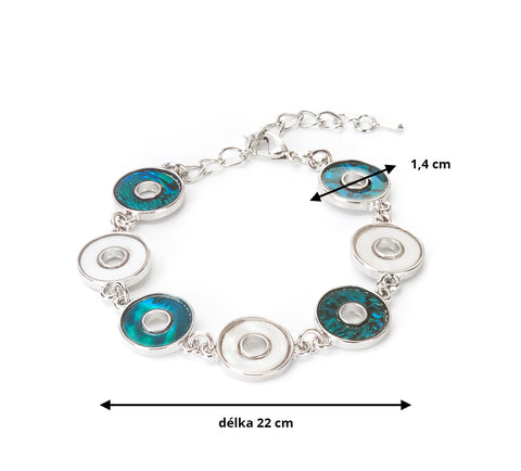Fashion Icon sada Paua náramek a náušnice Ring SD0117-0112