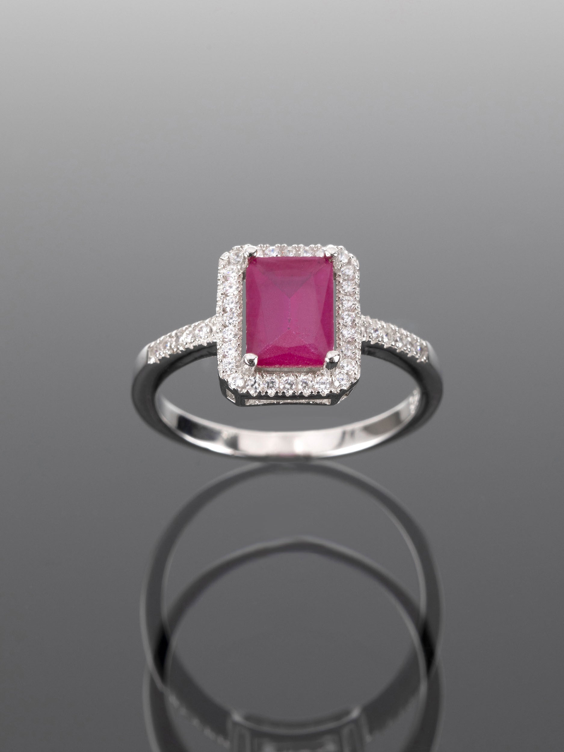 Prsten PINK MIRROR se zirkony PR0051-065436
