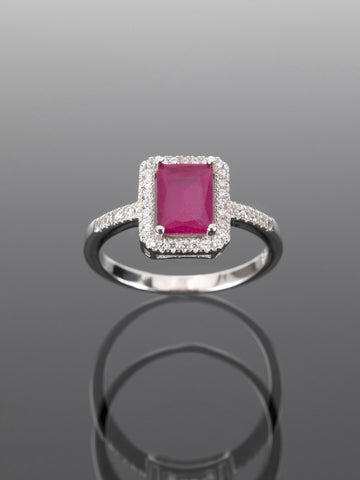 Prsten PINK MIRROR se zirkony PR0051-065436