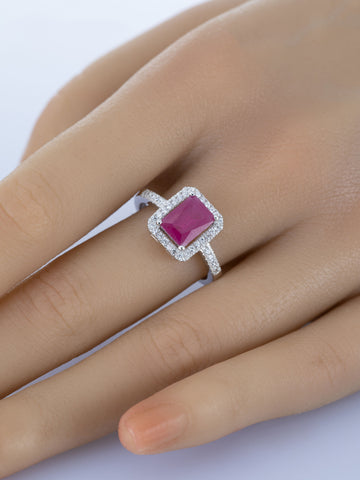 Prsten PINK MIRROR se zirkony PR0051-065736