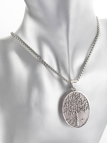 Exkluzivní přívěsek ve tvaru oválu s motivem stromu života s růženínem PK1128-1635