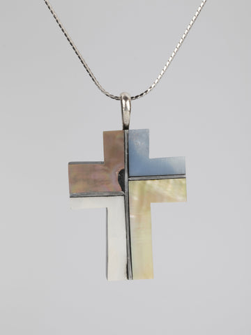Přívěsek křžek s paua perletí PK1094-0113