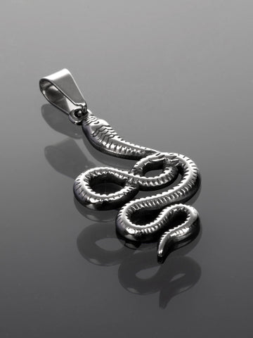 Krásný přívěsek ve tvaru hada s rytými detaily z chirurgické oceli  PK1257-0137