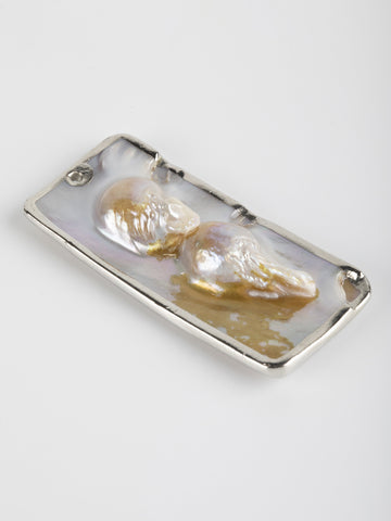 Přívěsek obdelník s paua perletí PK1095-0413