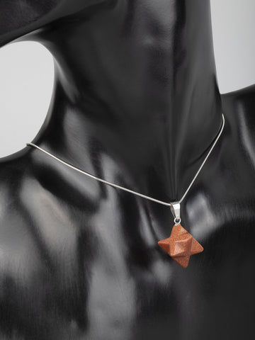 Exkluzivní přívěsek MERKABA z hnědého slunečního kamene PK1198-1627