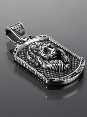Krásný amulet z chirurgické oceli ve tvaru psí známky s medvědem  PK1370-0137