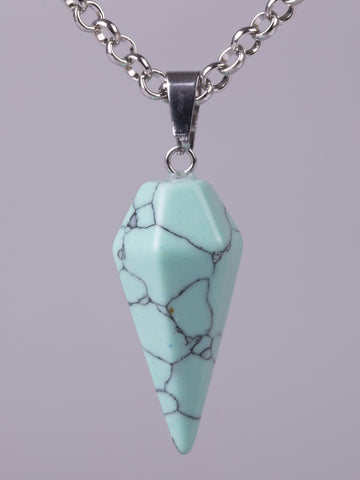 Exkluzivní amulet ve tvaru masivního kyvadla z tyrkenitu PK1405-0105