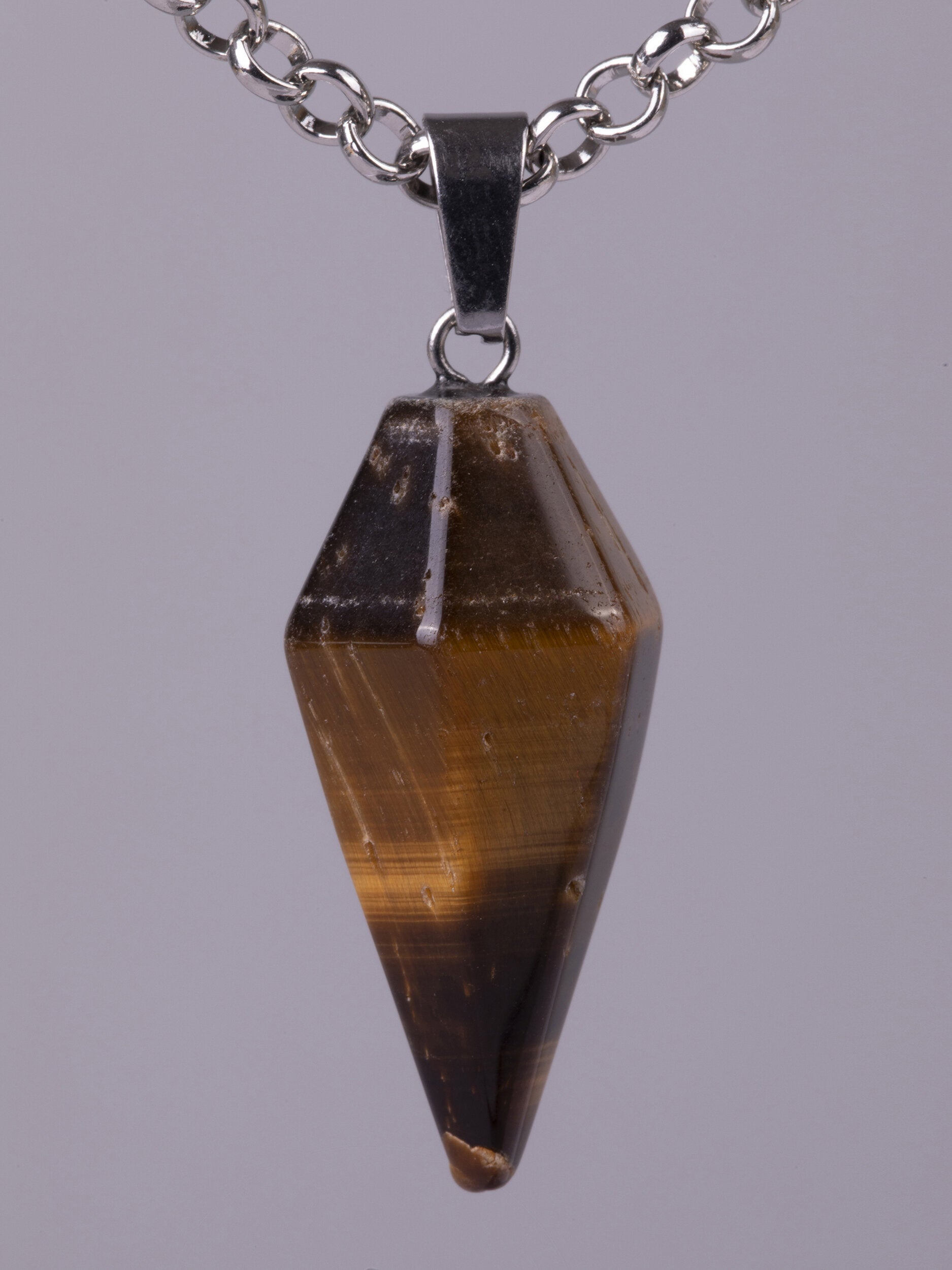Luxusní amulet ve tvaru masivního kyvadla z tygřího oka  PK1402-1614