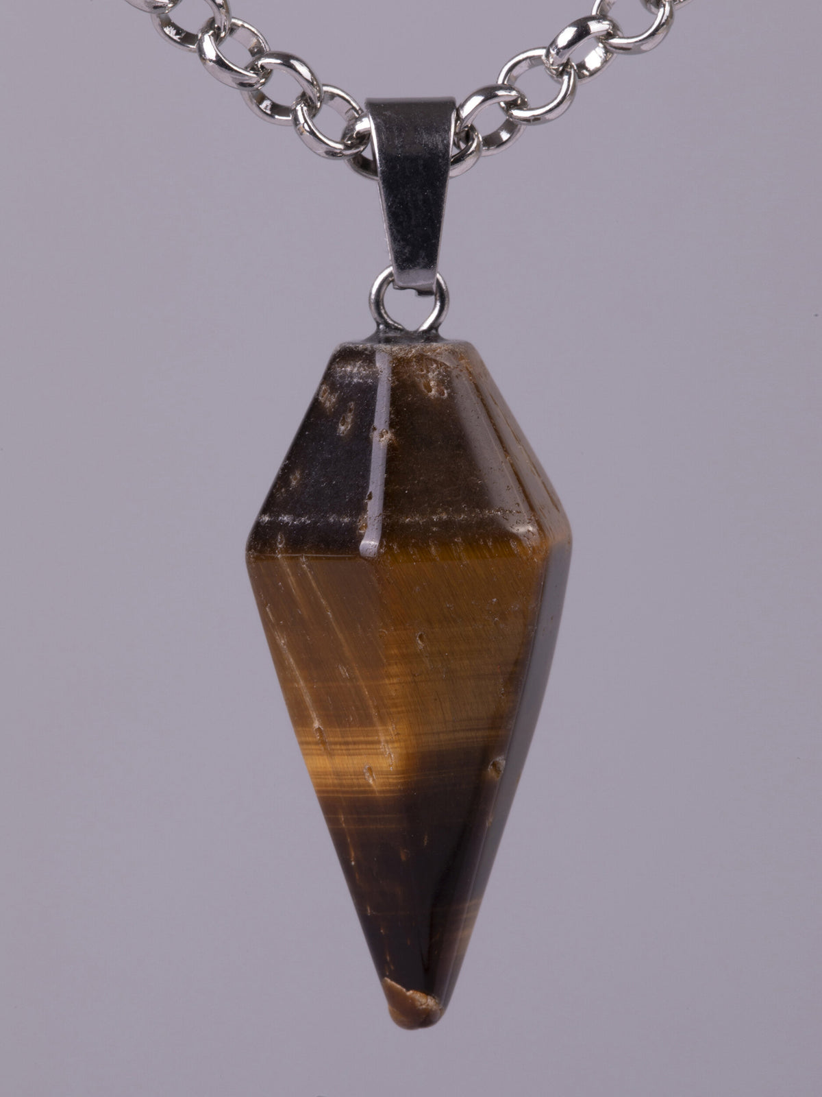 Luxusní amulet ve tvaru masivního kyvadla z tygřího oka  PK1402-1614