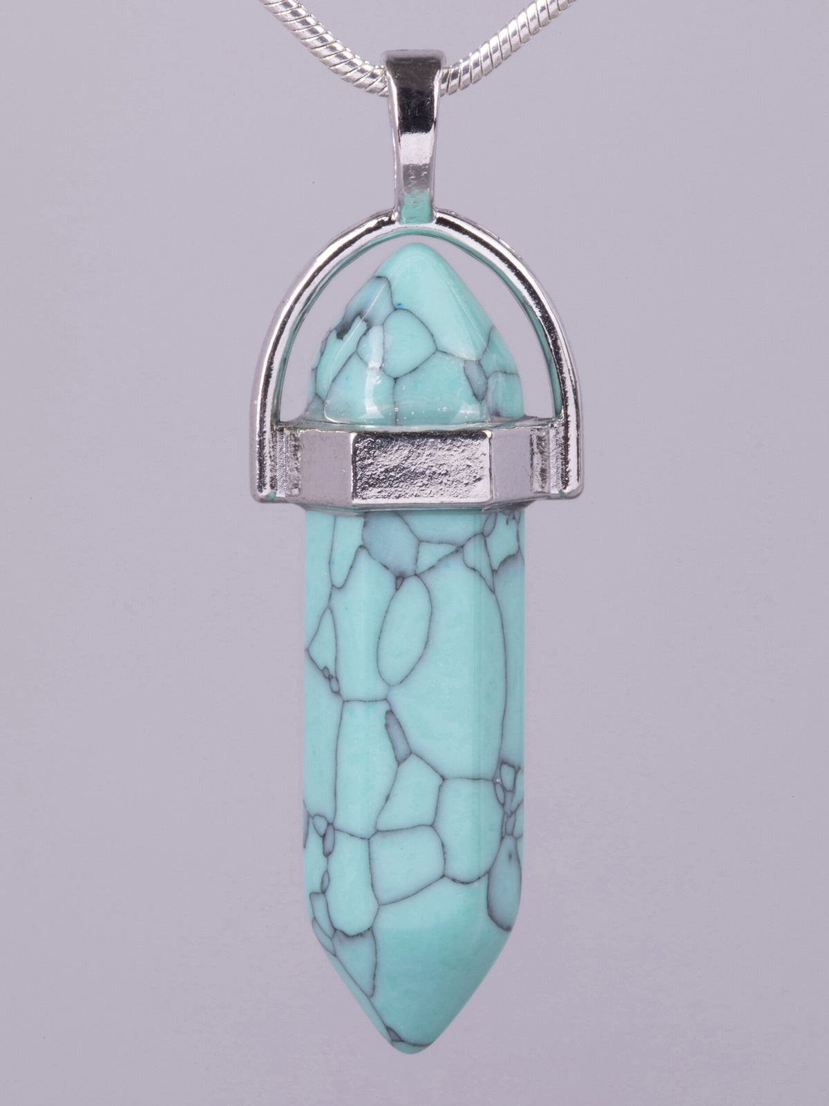 Exkluzivní amulet ve tvaru kyvadla z tyrkenitu  PK1384-1616