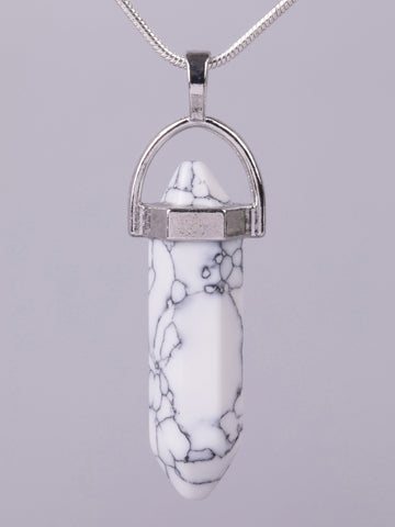 Exkluzivní amulet ve tvaru kyvadla z magnezitu PK1386-1601