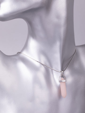 Exkluzivní amulet ve tvaru kyvadla z růžového opálu  PK1412-1606