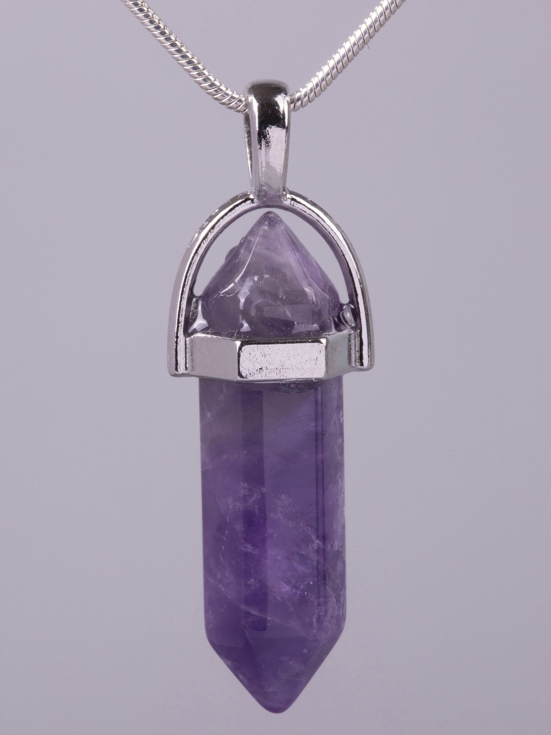 Exkluzivní amulet ve tvaru kyvadla z ametystu  PK1385-1604