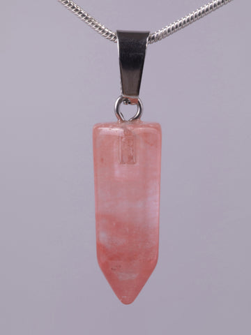 Exkluzivní amulet ve tvaru špice z jahodového křišťálu  PK1395-1606