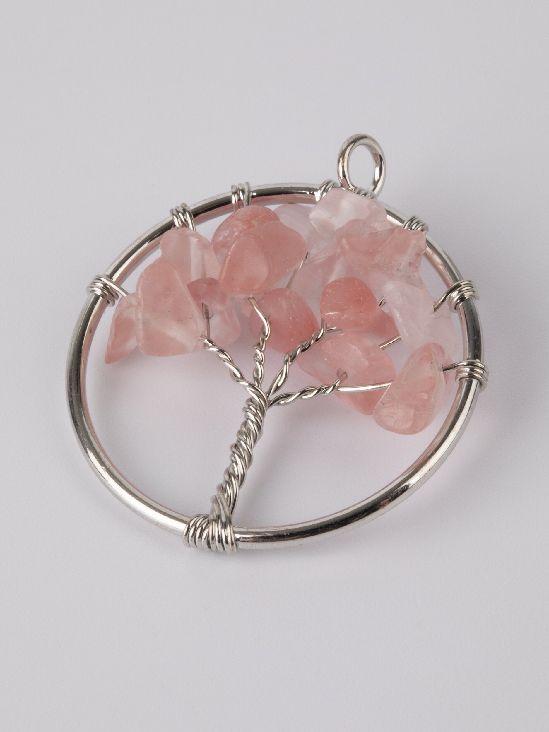 Krásný amulet stromu života z jahodového křišťálu PK1210-1635