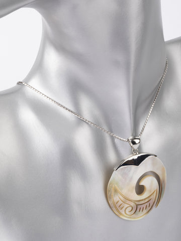 Přívěsek spirála s ornamenty z paua perleti PK1076-0401