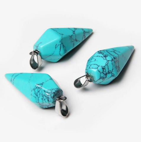 Exkluzivní amulet ve tvaru masivního kyvadla z tyrkenitu PK1405-0105