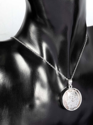 Přívěsek z růženínu se sovou PK1486-1606