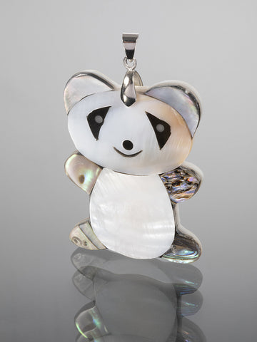 Přívěsek panda z paua perleti PK1499-0432