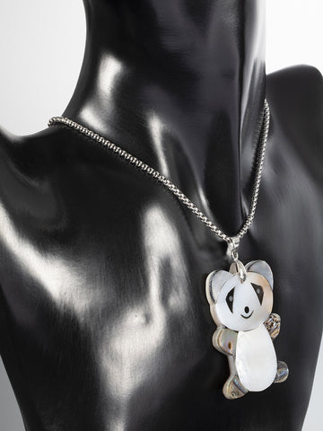 Přívěsek panda z paua perleti PK1499-0432