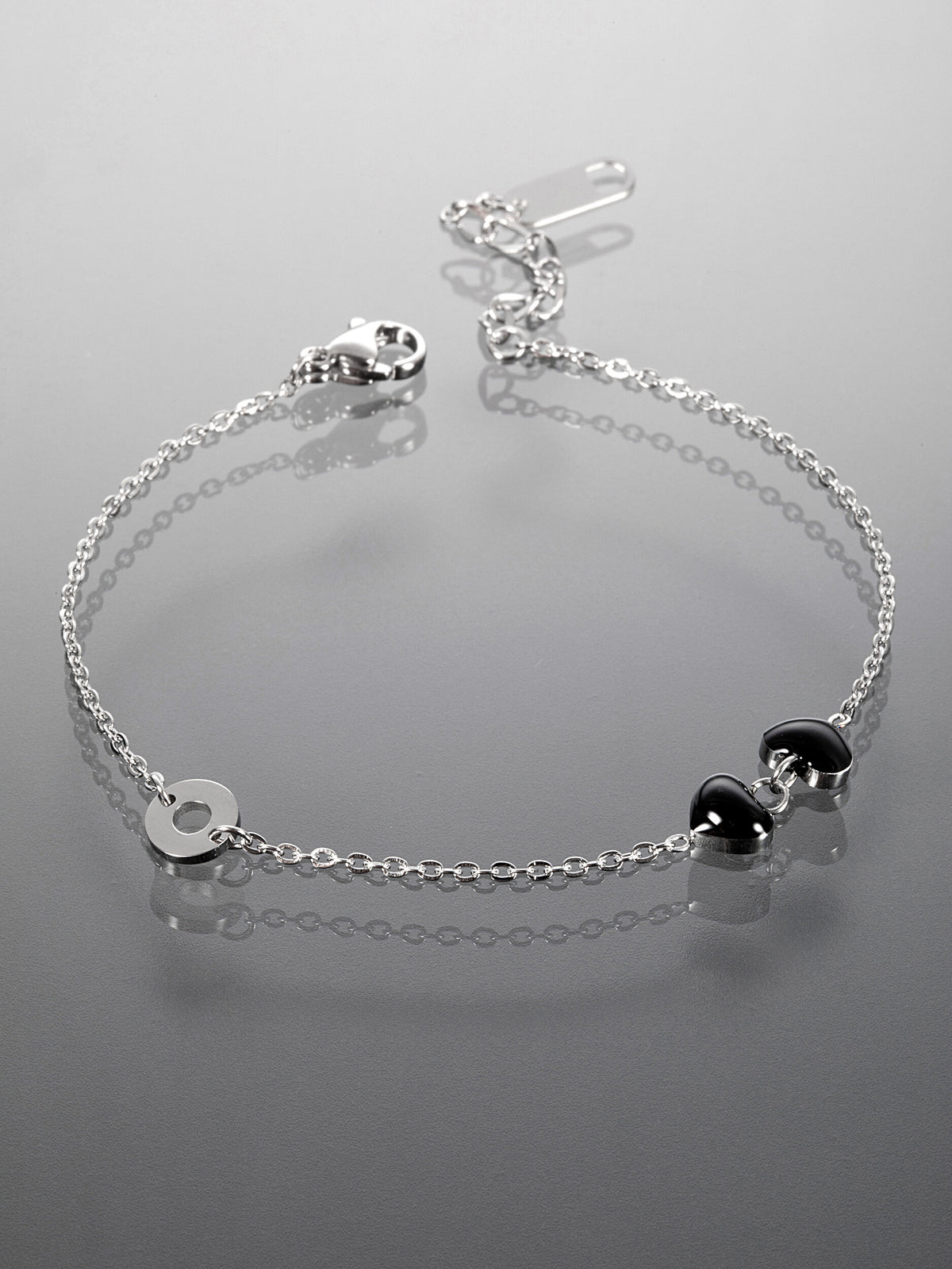 Náramek z chirurgické oceli  srdce NM3042-0112