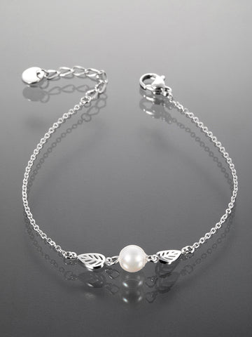 Elegantní náramek z chirurgické oceli s perlou NM3053-0116