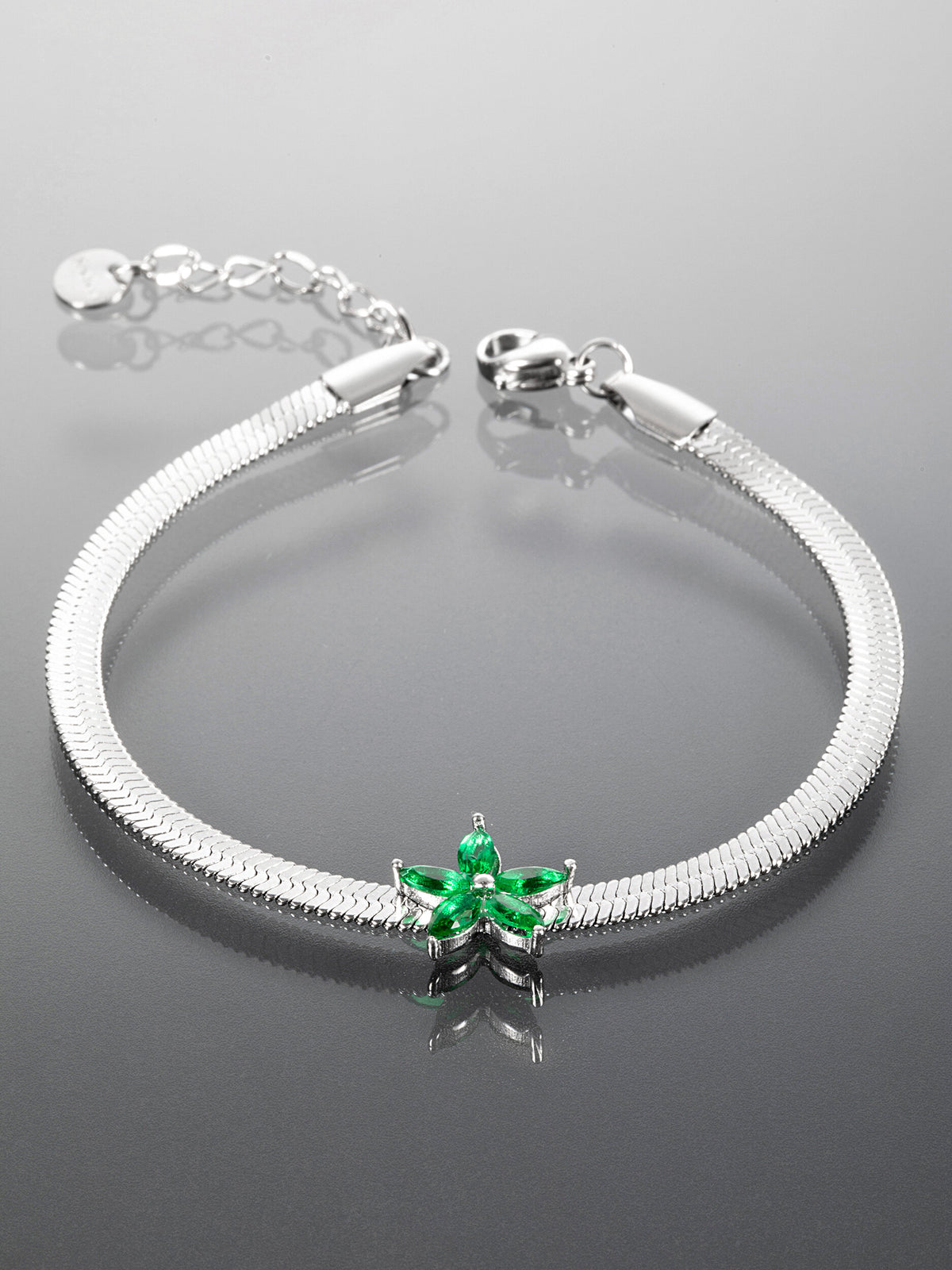 Náramek z chirurgické oceli květina  NM3030-0112