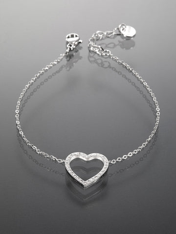 Náramek z chirurgické oceli  srdce NM3039-0112