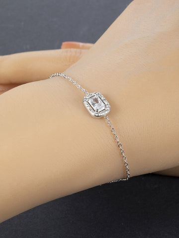 Náramek z chirurgické oceli s krystalkem NM3046-0112