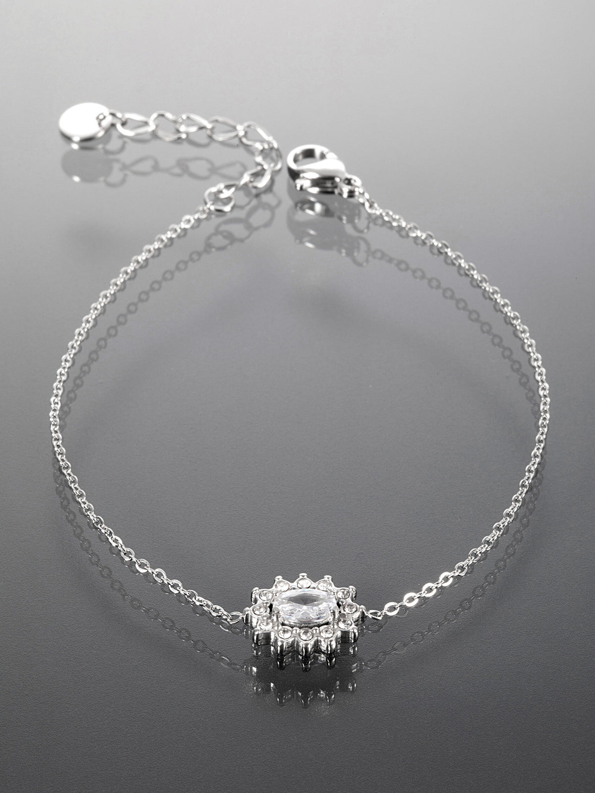 Náramek z chirurgické oceli s krystalkem NM3045-0112