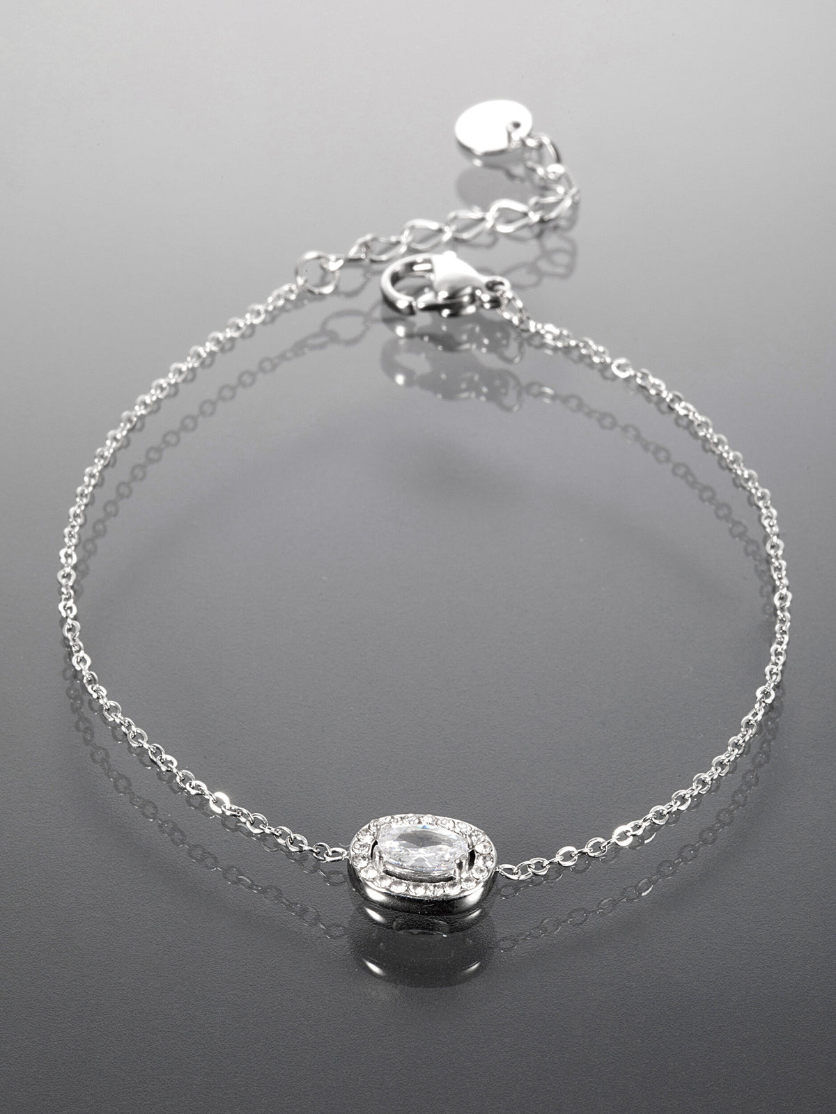 Náramek z chirurgické oceli s krystalkem NM3044-0112