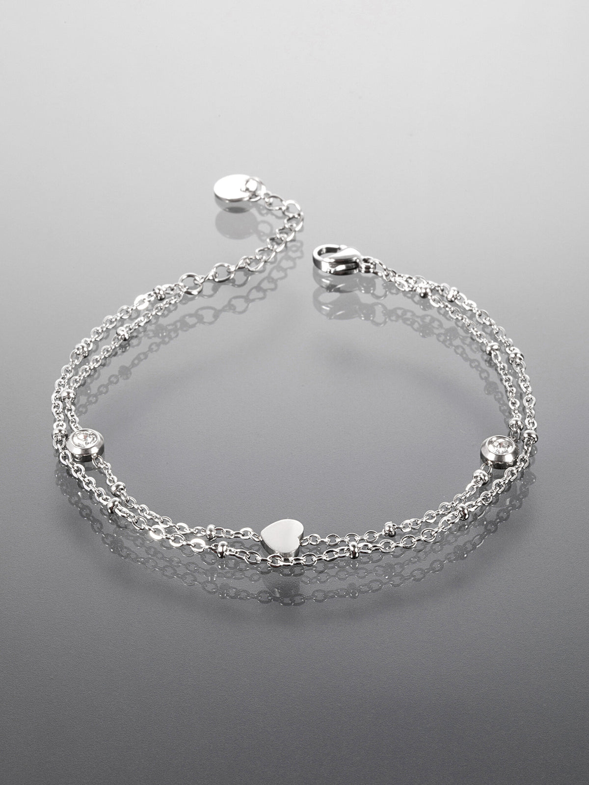 Náramek z chirurgické oceli  srdce NM3043-0112