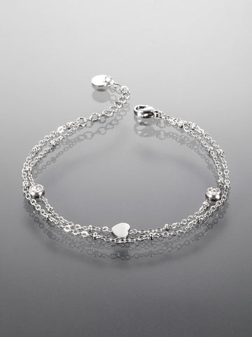 Náramek z chirurgické oceli  srdce NM3043-0112