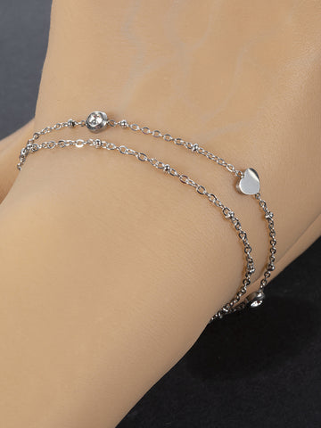 Náramek z chirurgické oceli  srdce NM3043-0112