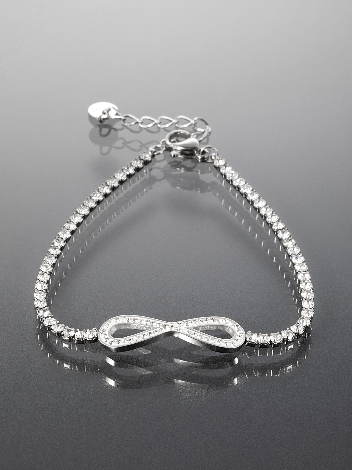 Elegantní náramek z chirurgické oceli se znamením nekonečna NM3056-0112