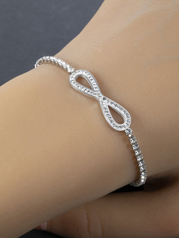 Elegantní náramek z chirurgické oceli se znamením nekonečna NM3056-0112