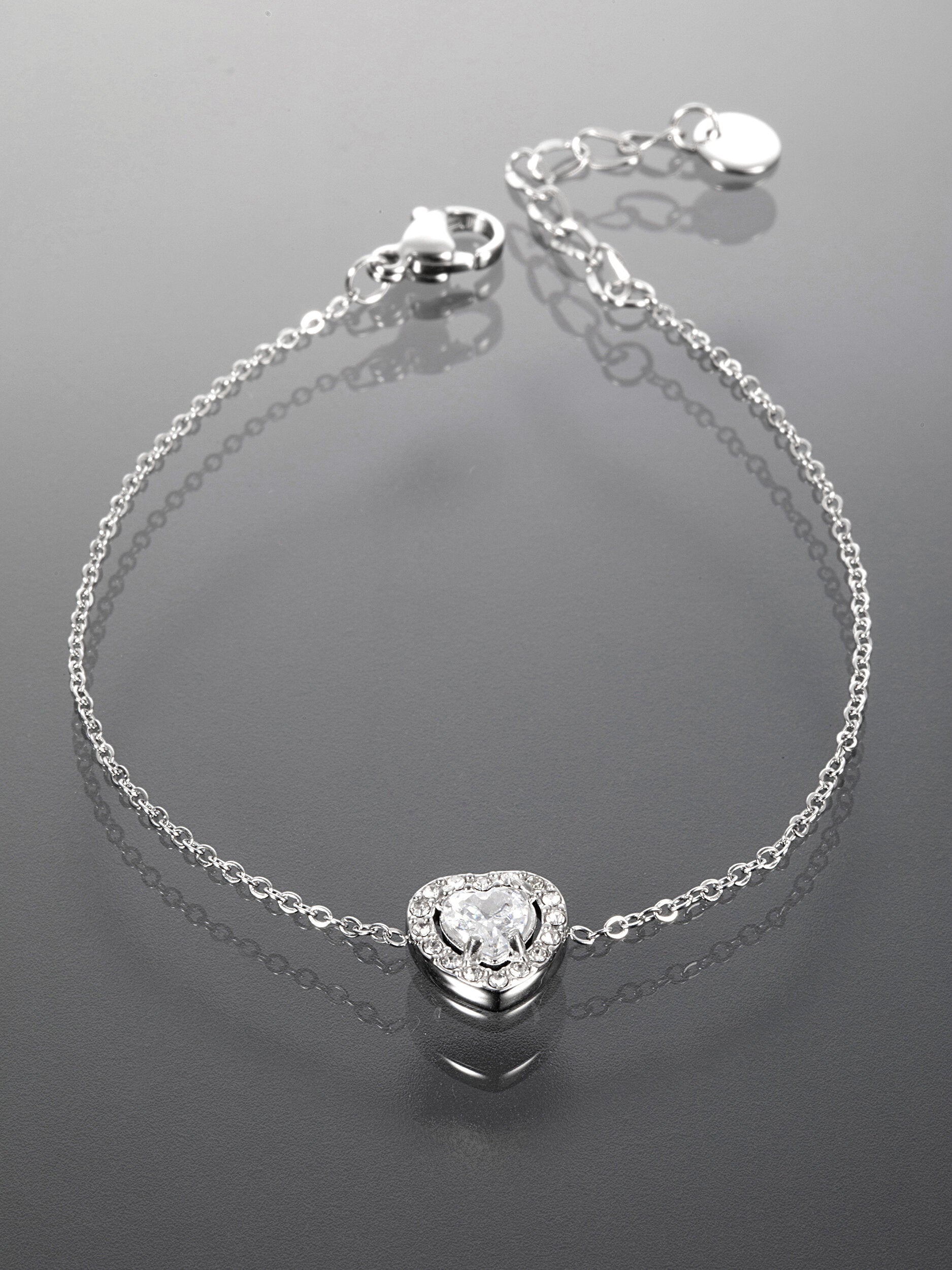 Náramek z chirurgické oceli srdce NM3036-0112