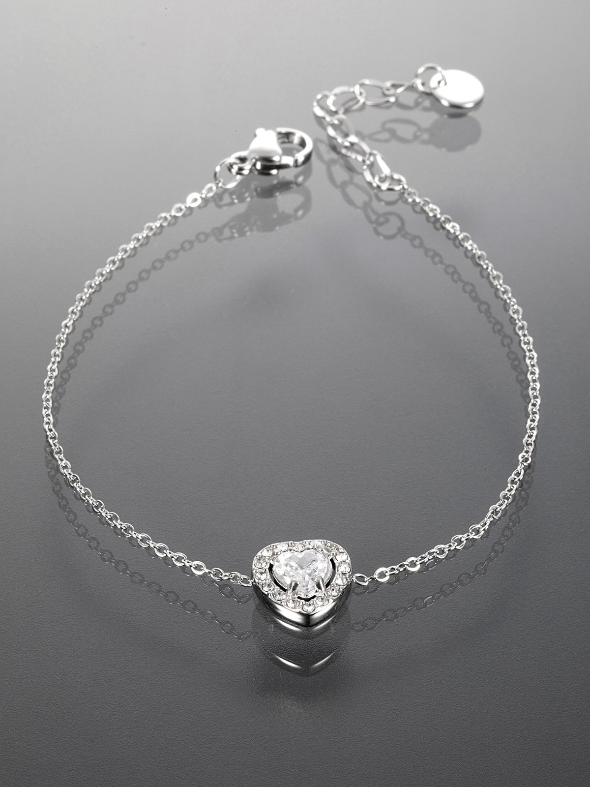 Náramek z chirurgické oceli srdce NM3036-0112