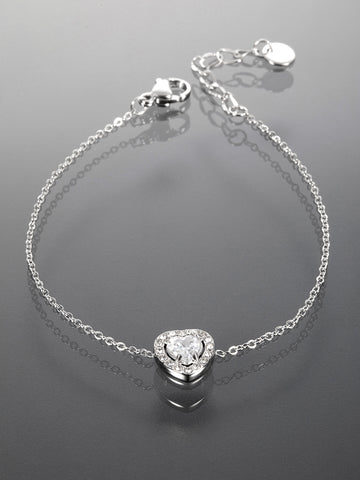 Náramek z chirurgické oceli srdce NM3036-0112