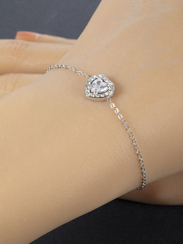 Náramek z chirurgické oceli srdce NM3036-0112